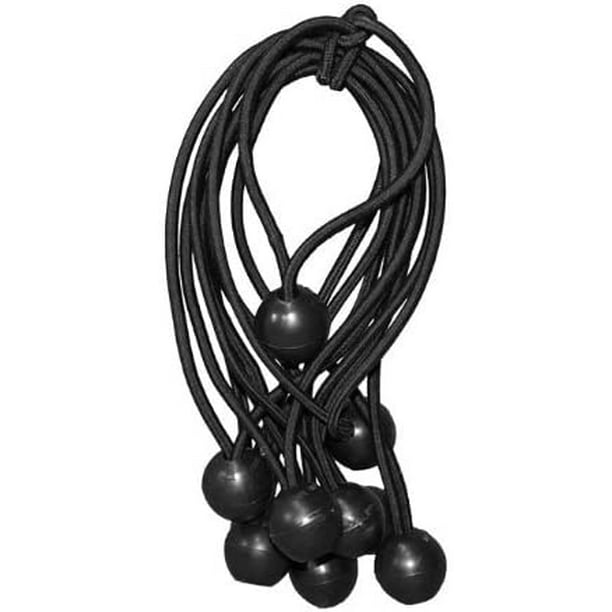 Lot of 100 pc 8 Heavy Duty Large Ball Bungee to hold canopies Black 